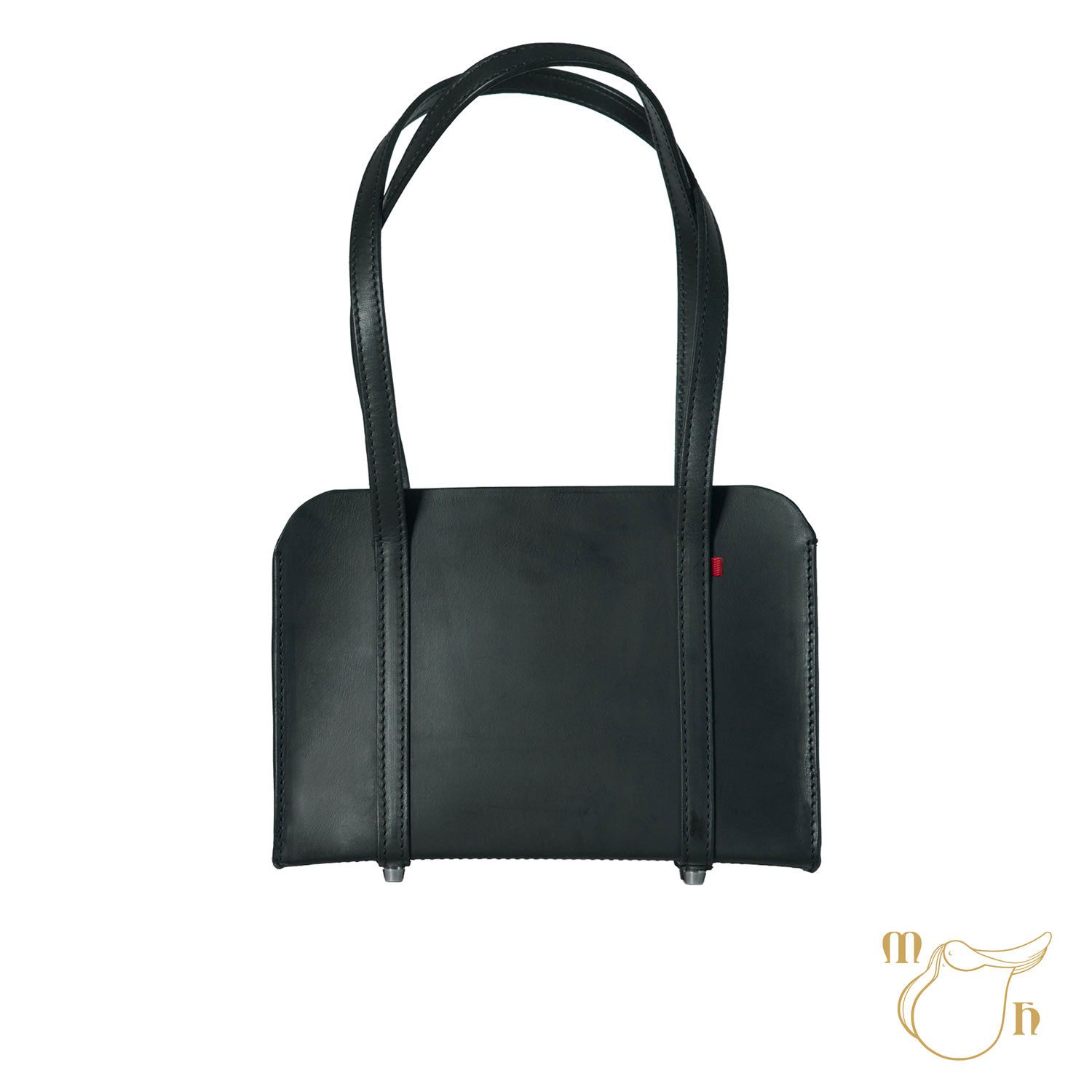 HÖPFNER Shopper Ledertasche schwarz | Handgefertigtes Einzelstück