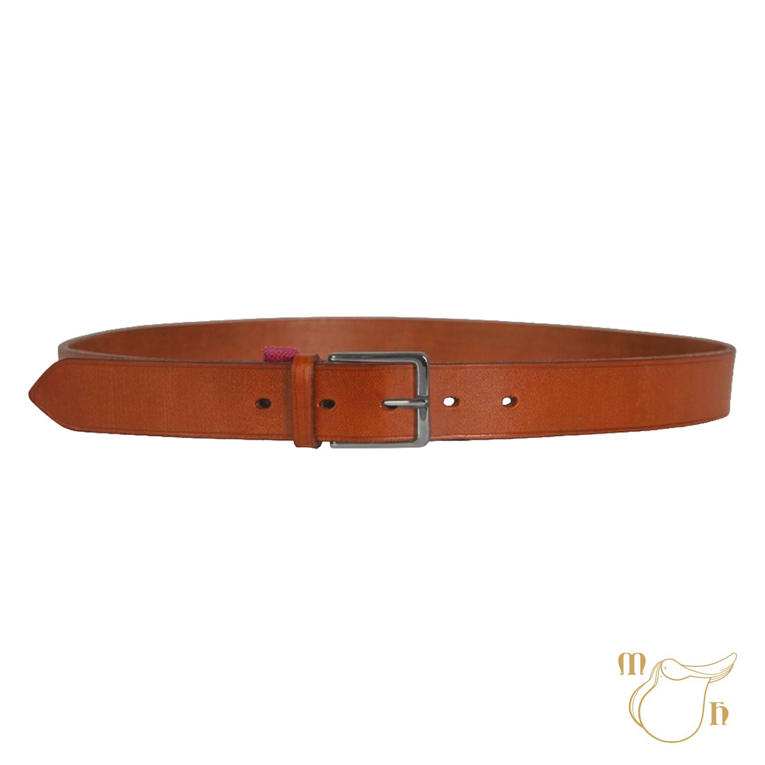 Hoepfner-Guertel-Cognac-Silberschliesse-30mm