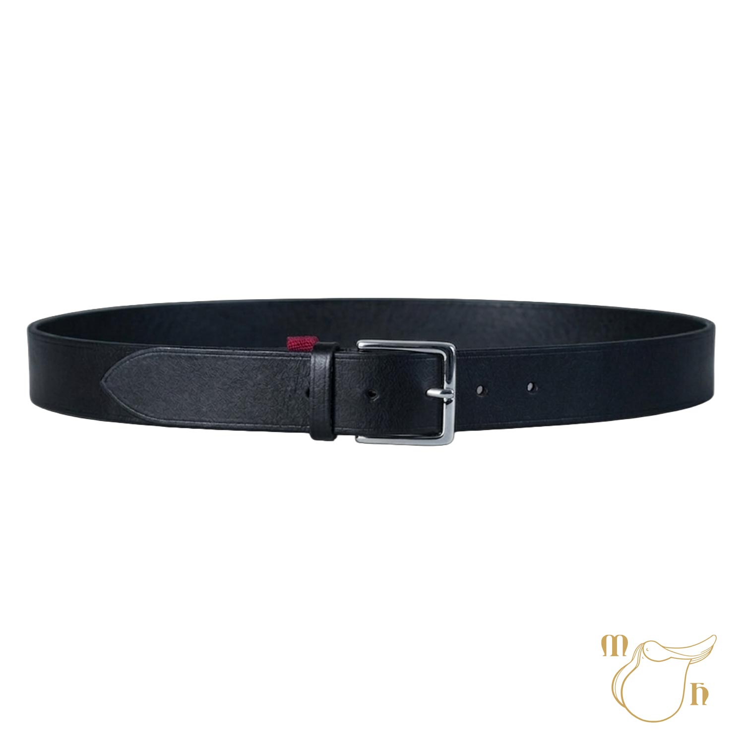 Hoepfner-Guertel-Schwarz-Silberschnalle-35mm