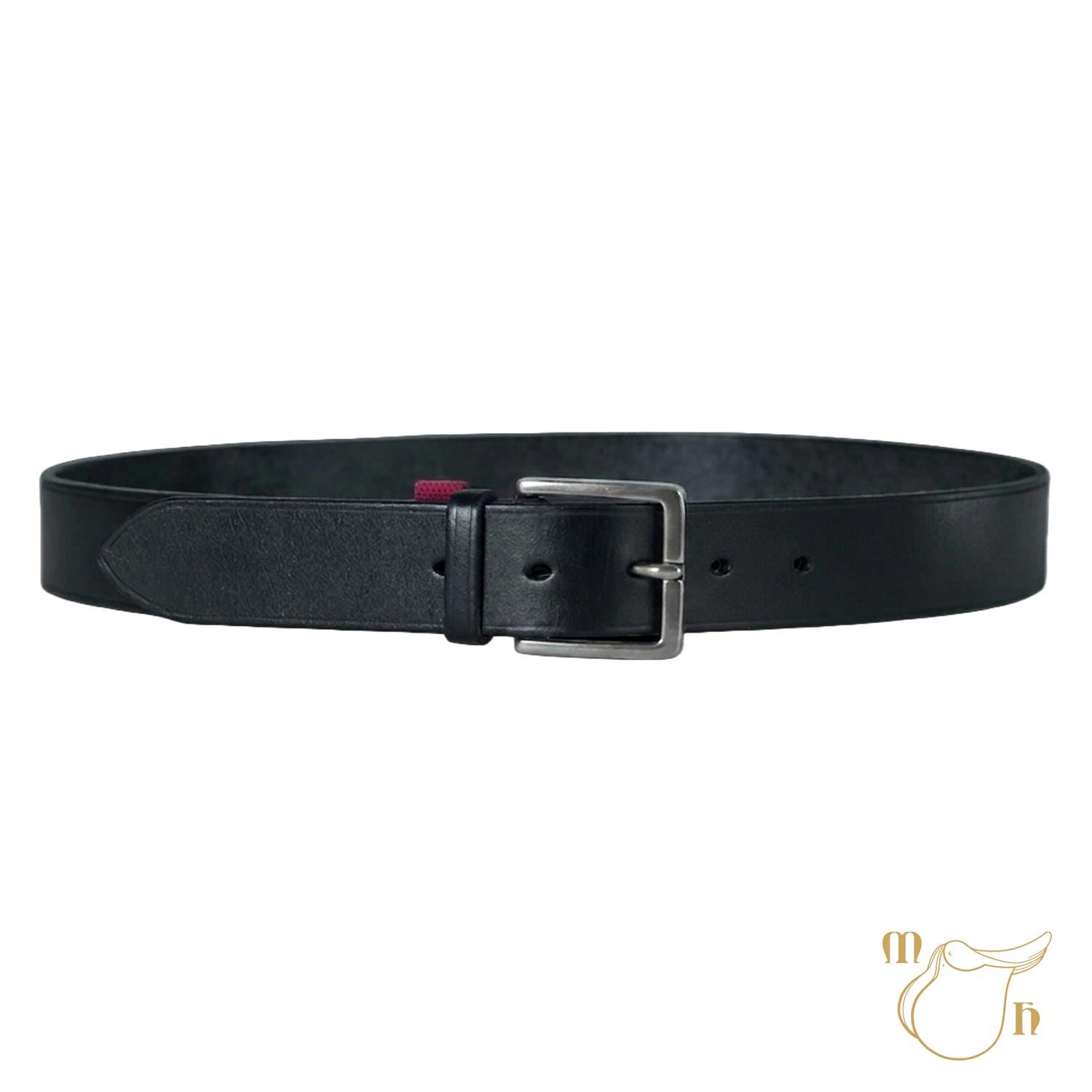 Hoepfner-Guertel-Schwarz-Silberschnalle-40mm